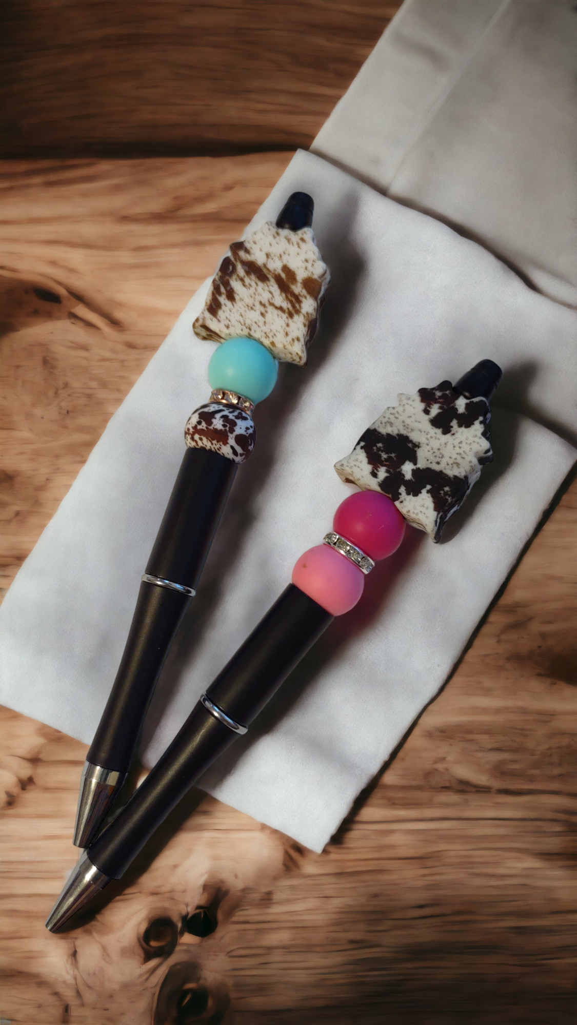 Cowhide Beaded Pens